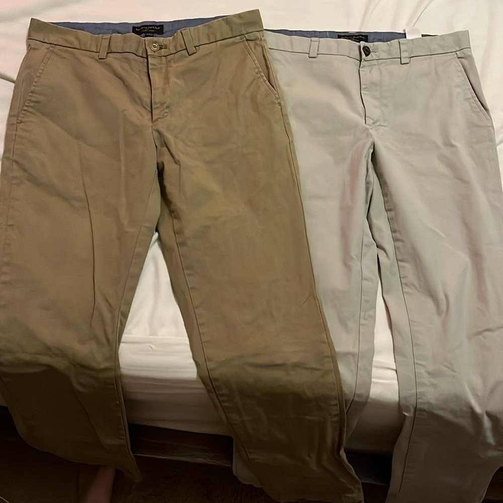 2 pairs of Aiden chinos 32x34